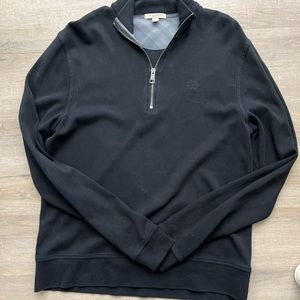 Black Burberry 1/4 Zip Mens